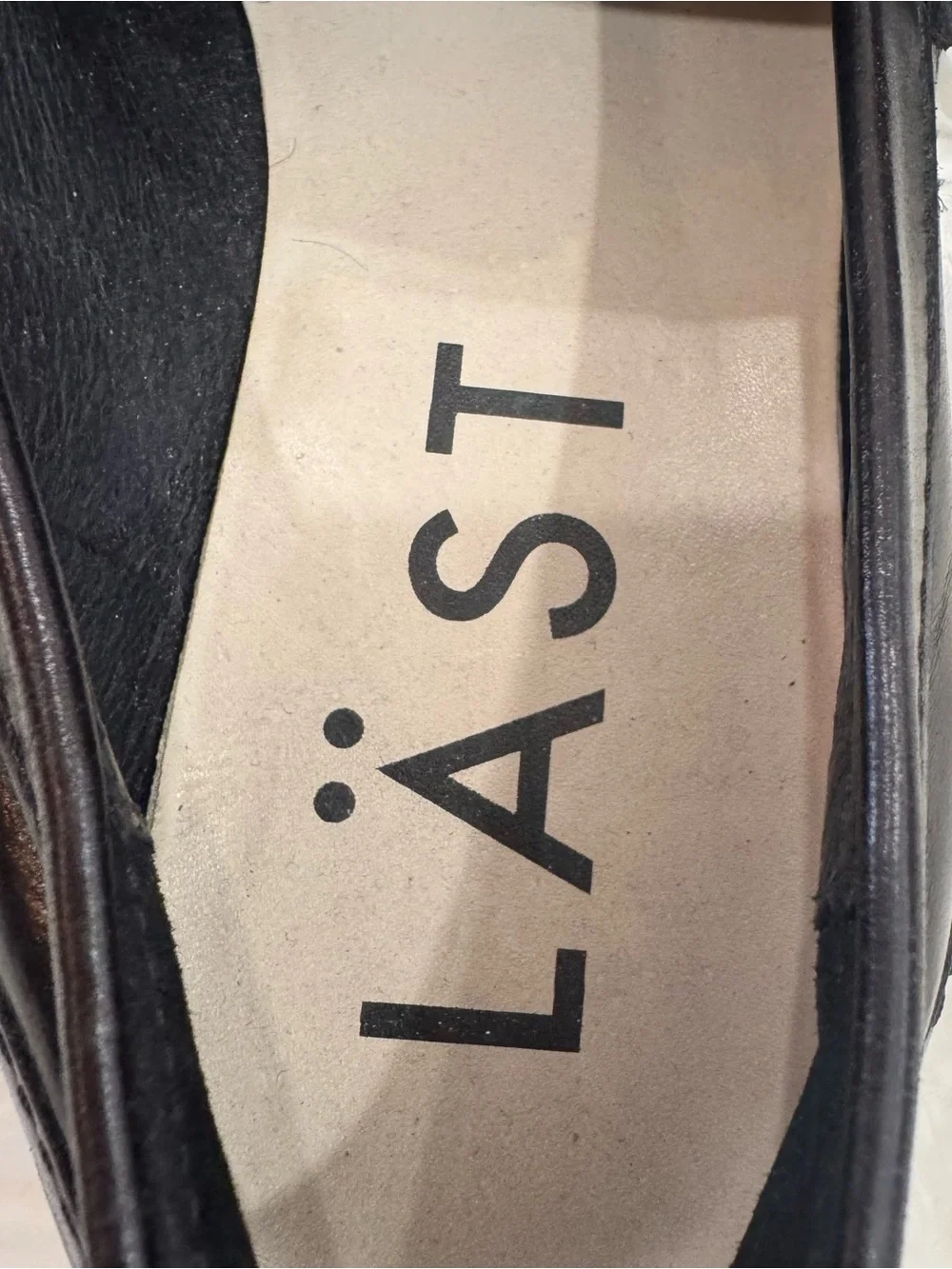 LÄST Black Leather Chunky Lug Sole Penny Loafers Women’s EU 39 Made in Portugal